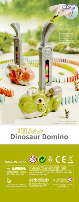 Elektryczna lokomotywa dinozaur na klocki Domino