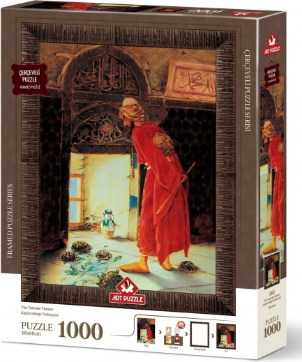 Puzzle z ramką i klejem Trener żółwi 1000 elementów