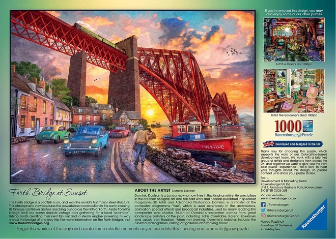 Puzzle 1000 elem. Most o wschodzie słońca