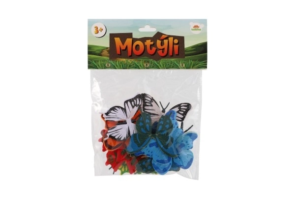 Motyle 12 szt. plastikowe 7-8cm w torebce