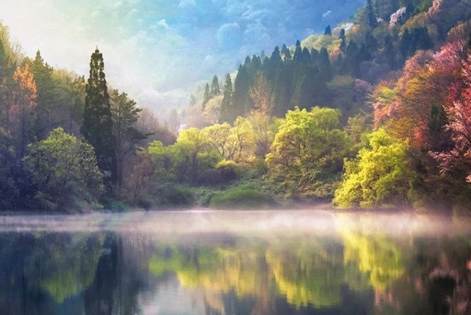 Puzzle 1000 szt. Jezioro Seryang-ji Panorama