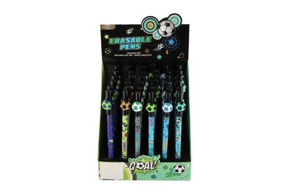 Gumowe pióro/piłka gumowa do piłki nożnej 16 cm plast 6 kolorów 36 sztuk w pudełku
