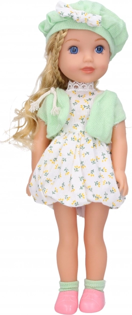 Lalka z torebką, czapką i efektami dźwiękowymi 36 cm