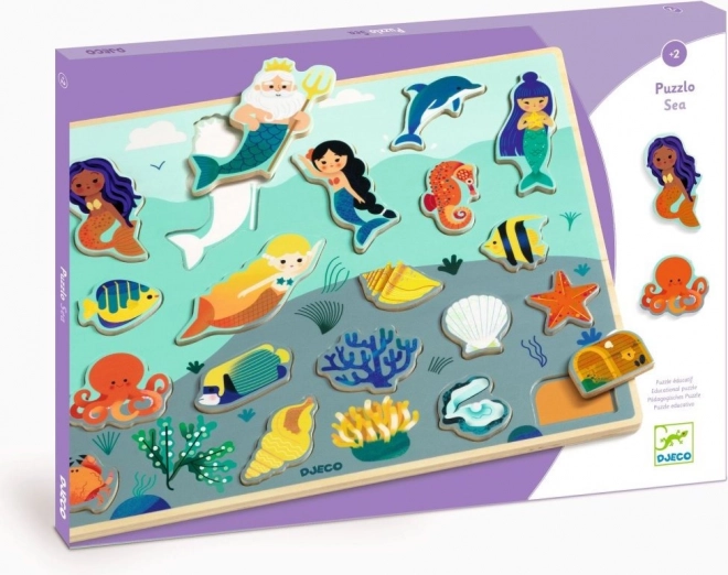 DJECO Drewniana układanka Sea