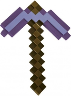 zaklęty kilof Minecraft z plastiku 42 cm na kartonie