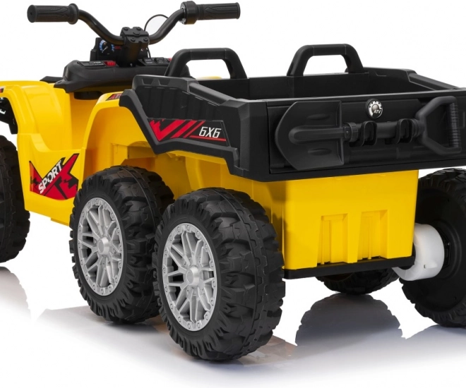 Żółty sportowy dziecięcy quad TX ATV