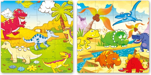 Dwie sceny puzzli w jednej książeczce