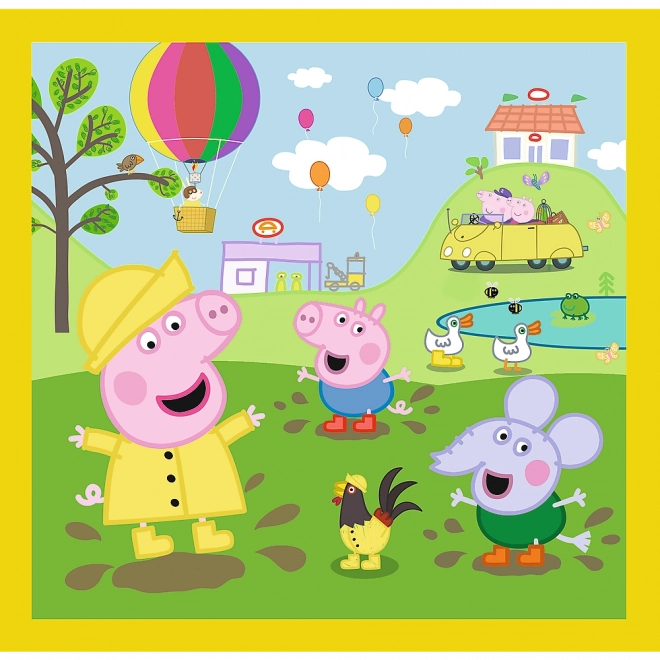 Puzzle 3w1 - Świnka Peppa