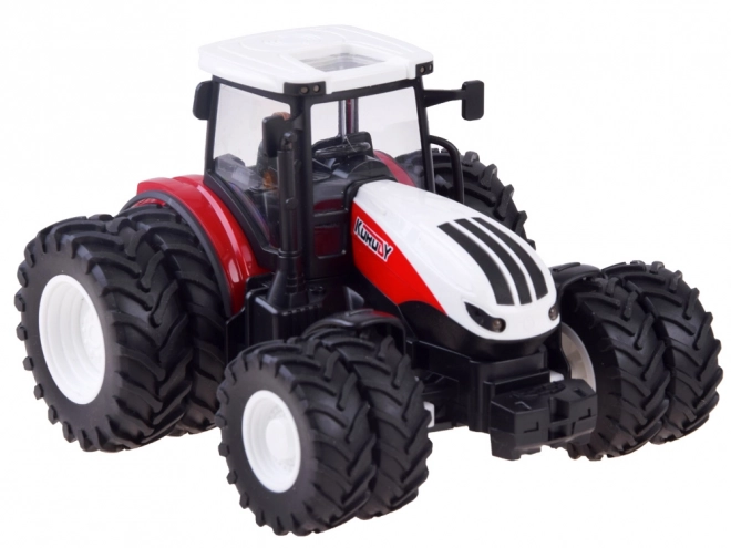 Zdalnie sterowany traktor z gumowymi kołami + przyczepa RC0601