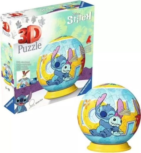 3D puzzle kula DISNEY Stitch 72 elementów na podstawce