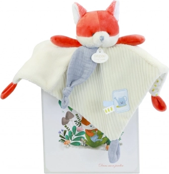 Doudou zestaw prezentowy pluszowy przytulanka lis Rozmaryn 27 cm