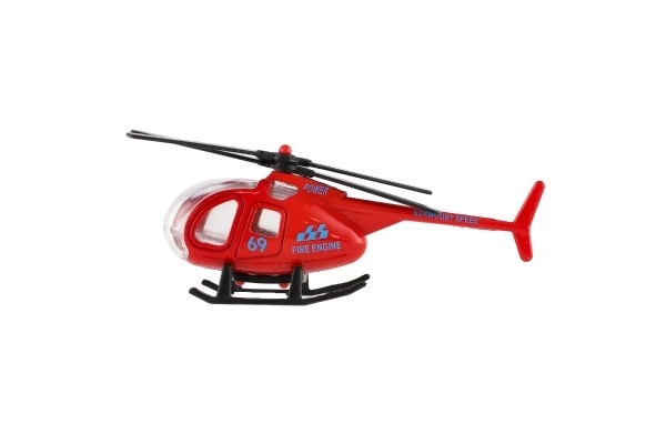 Metalowy i plastikowy helikopter dla dzieci 10 cm