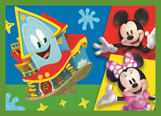 Puzzle 4w1 Mickey wśród przyjaciół