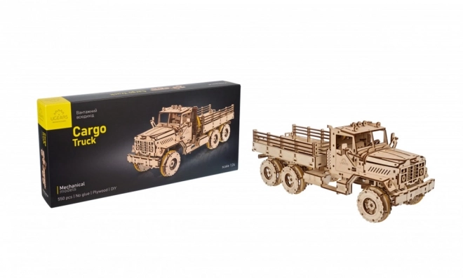 Ugears 3D drewniane mechaniczne puzzle Ciężarówka CARGO
