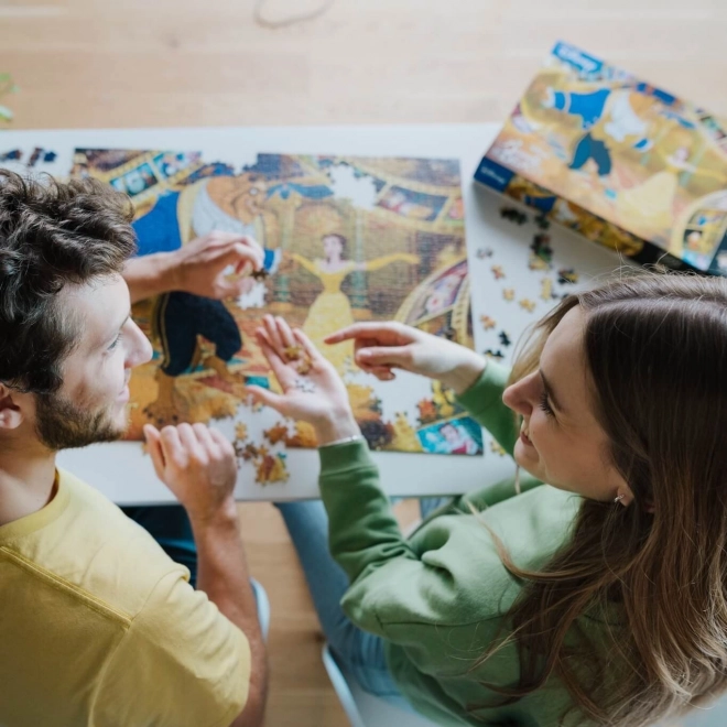 puzzle TREFL Premium Plus ikoniczne momenty: Piękna i Bestia 1000 elementów