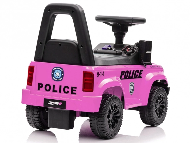 Dziecięce jeździk Policja różowy