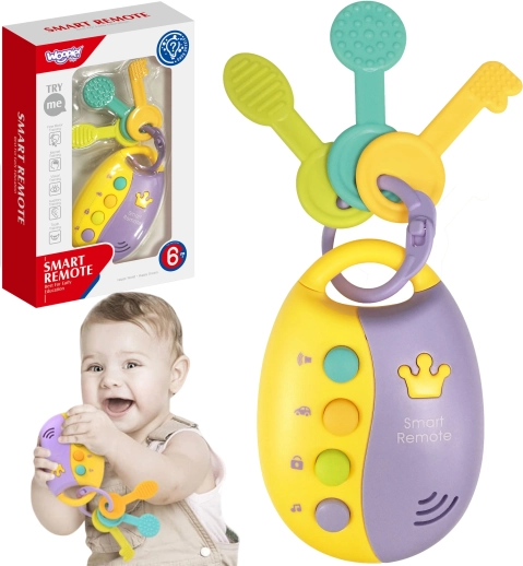 Woopie baby interaktywne kluczyki ze smart pilotem 2w1 – grzechotka i gryzak
