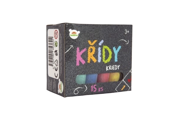 Kolorowe kredy chodnikowe - 15 sztuk