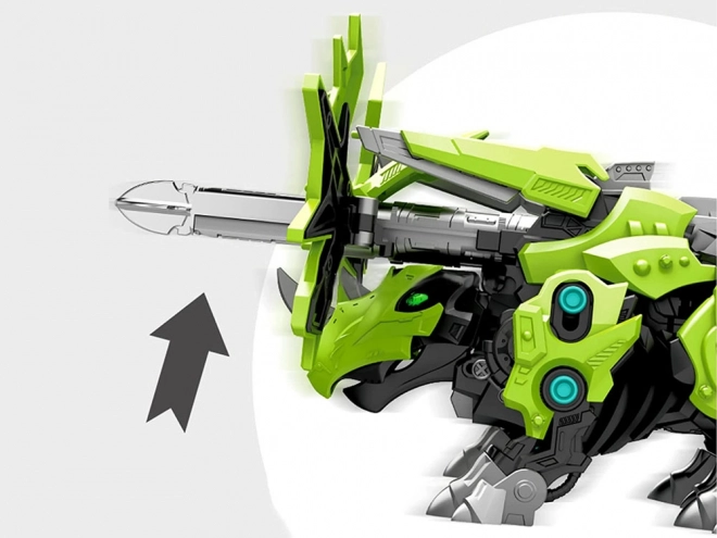 Ruchomy model mechanicznego robota Triceratopsa