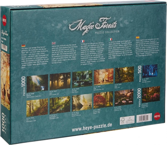 Puzzle HEYE Magiczne Lasy: Jelenie 1000 elementów