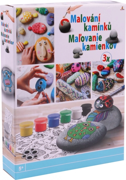 Zestaw do malowania kamyków z naklejkami