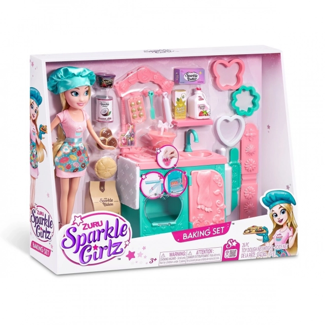 Zestaw do pieczenia Sparkle Girlz z lalką 27 cm