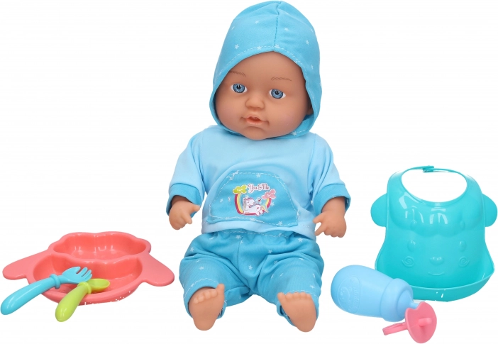 Miękkie niemowlę ze dźwiękami i akcesoriami 30 cm