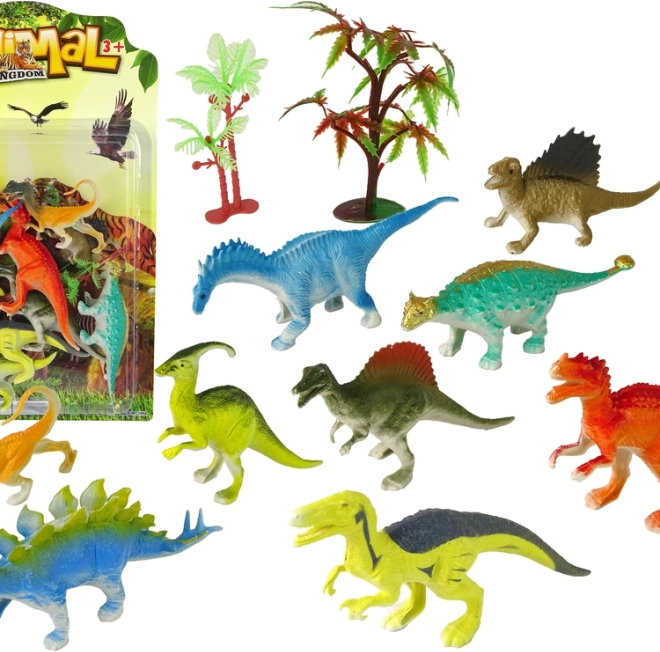 Zestaw figurek dinozaurów 9 szt. – kolorowe prehistoryczne zabawki