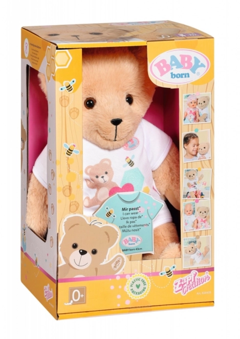 Miś BABY born, białe ubranko