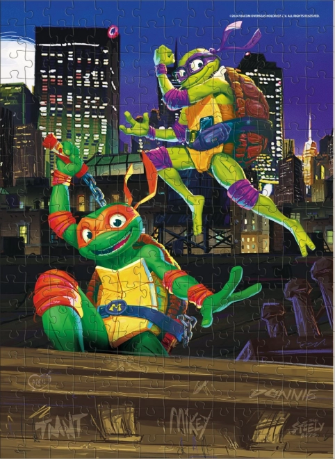 Puzzle Wojownicze Żółwie Ninja: Donatello i Michelangelo
