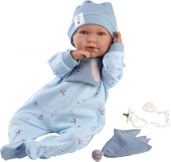 Ubranko dla lalki niemowlaka New Born rozmiar 40–42 cm z akcesoriami