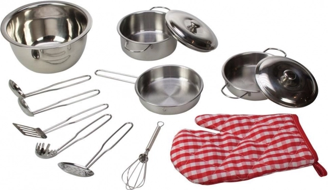 Bigjigs Toys zestaw metalowych naczyń dla dzieci