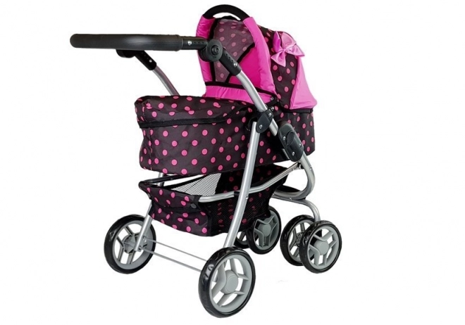 Wózek 2 w 1 z torbą na wózek Black and Pink