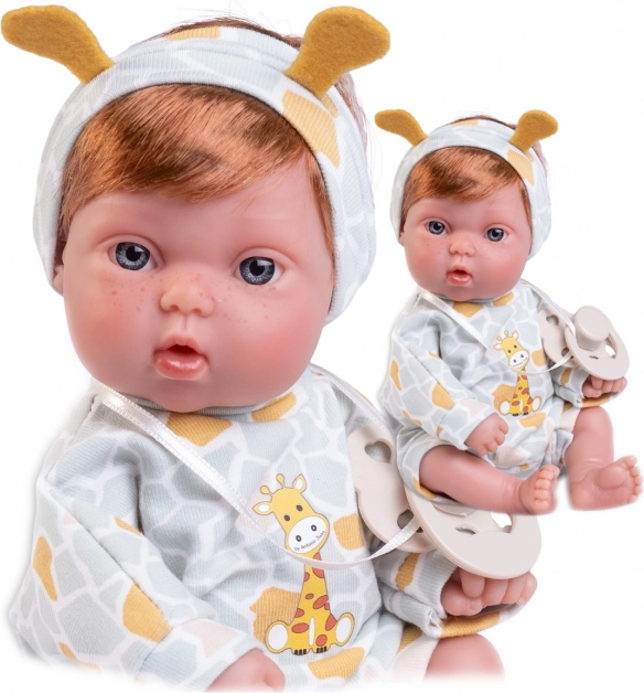 Realistyczna lalka niemowlę Picolín w stroju żyrafy 21 cm