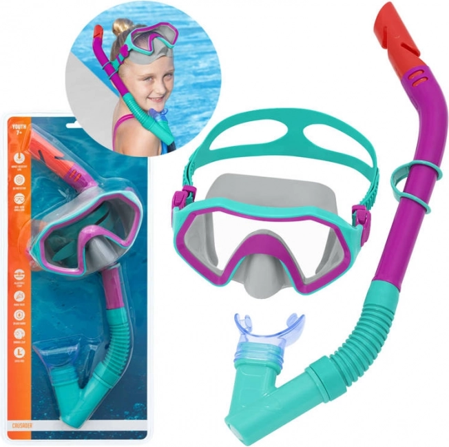 Bestway Hydro Swim maska i fajka dla dzieci – Turkusowy