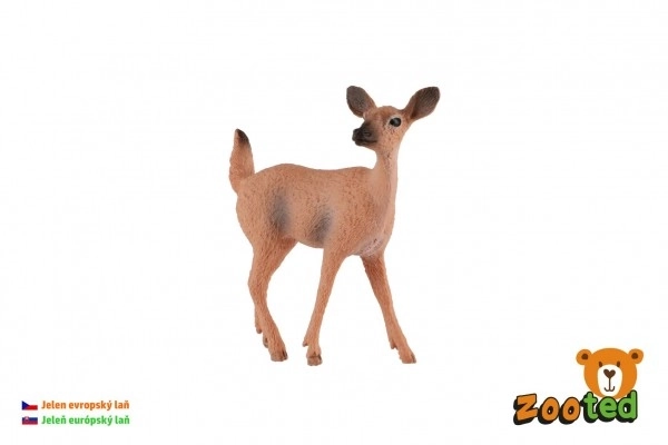 Jeleń europejski łania zooted plastik 7cm w woreczku