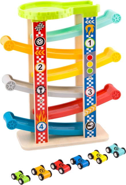 Tooky Toy Kolorowa zjeżdżalnia dla aut