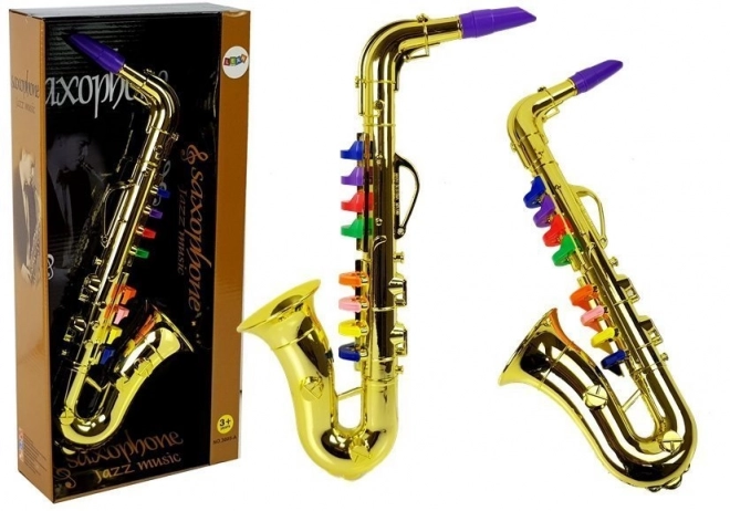 Instrument saksofonowy w kolorze złotym