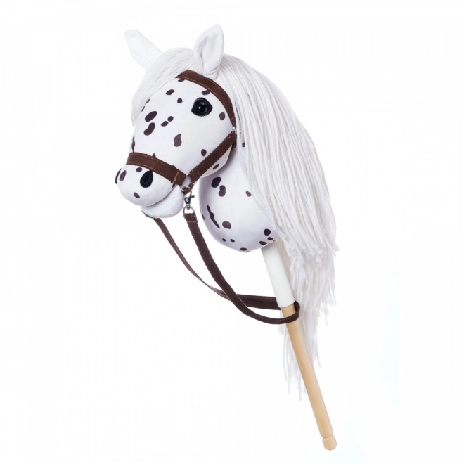 Koń na kijku Hobby Horse z kolekcji HOPPIHORSE Sport Edition w kolorze białego lamparta
