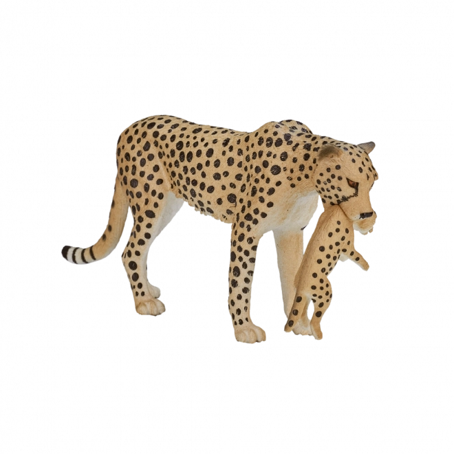 Mojo gepard z młodym – realistyczna figurka dla dzieci i kolekcjonerów