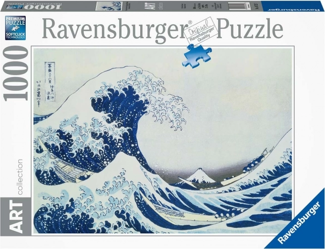 Puzzle 2D 1000 elementów Wielka fala w Kanagawie