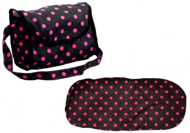 Wózek 2 w 1 z torbą na wózek Black and Pink