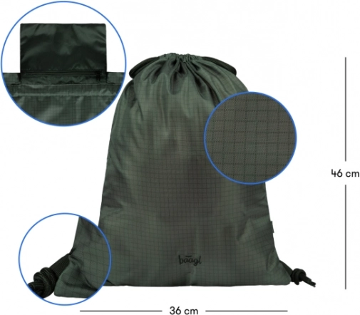 Baagl Zestaw 3 Cubic Grove: plecak, piórnik, worek