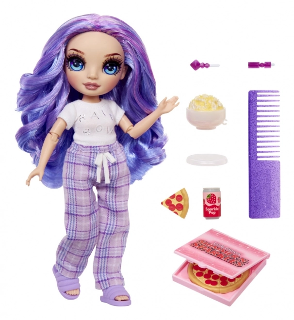 Rainbow High Junior Fashion lalka w piżamie - Violet Willow