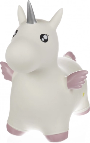 nadmuchiwana skoczka Skippy Unicorn ze skrzydłami, biała/różowa