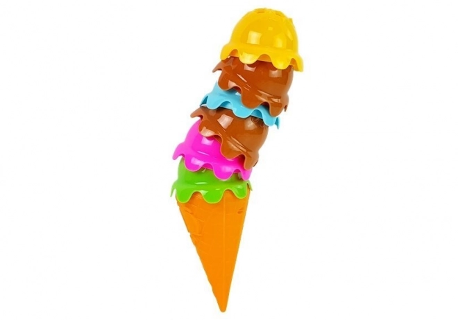 Lody w waflu Kolorowa gra arkadowa z wieżą piramidową dla całej rodziny