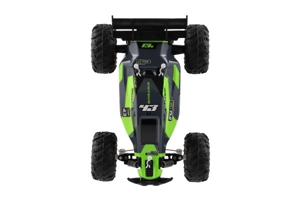 Auto RC Buggy szybkościowe 2,4GHz plastikowe 25cm na baterie w pudełku 31x14x18cm – Zielone