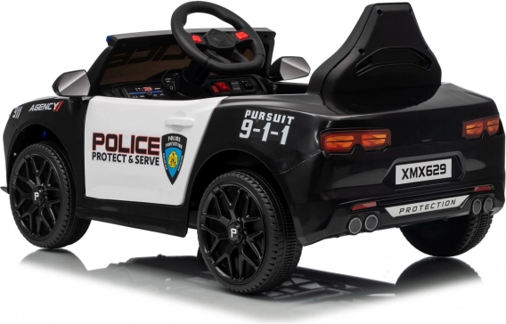Czarne policyjne auto 911 Agencja