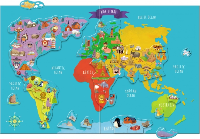 Magnetyczna gra Mapa świata