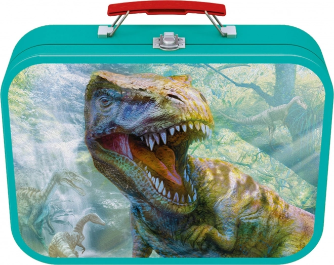 SCHMIDT Puzzle Dinozaury 4w1 w metalowej walizce (60,60,100,100 elementów)